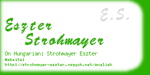 eszter strohmayer business card